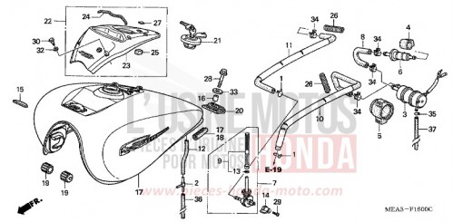 RESERVOIR A CARBURANT (VTX1300S3) VTX1300S3 de 2003